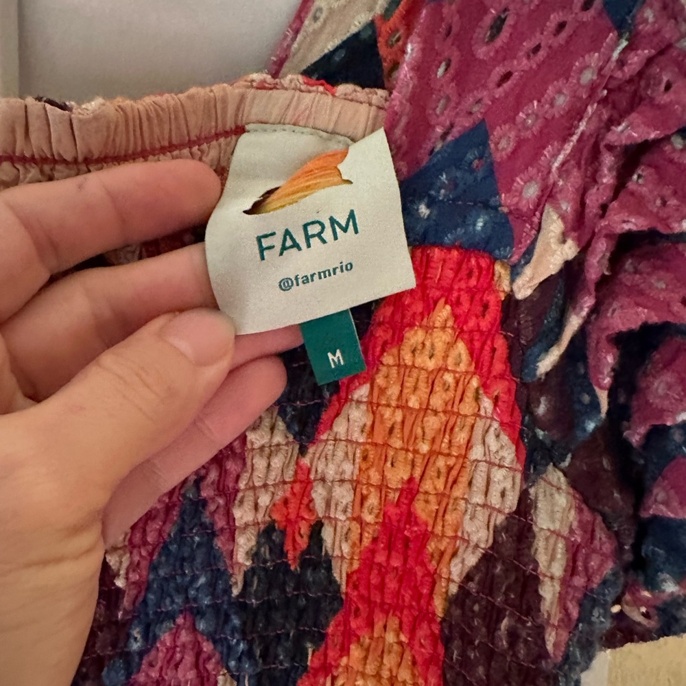 Farm Rio Colorful Puff Sleeve Mini Dress - Picture 8 of 9